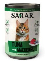 SARAR Adult Cat Tin Food Tuna With Mackerel 400 g