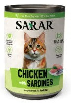 SARAR Adult Cat Tin Food Chicken With Sardine 400 g