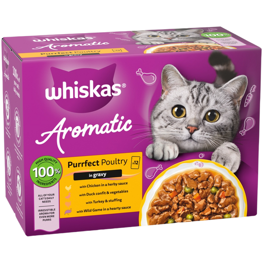 Whiskas Adult Cat Arometic poultry in Gravy 1+
