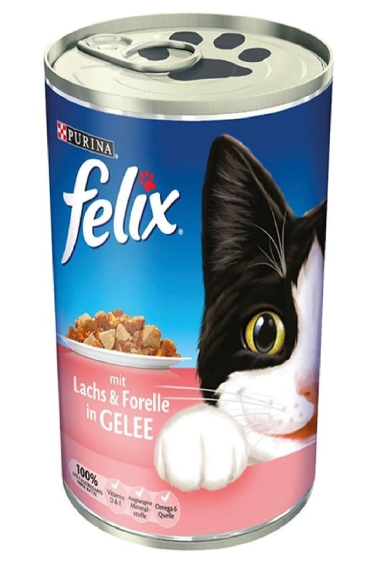 Felix Adult Cat Salmon Trout 400 g Canned