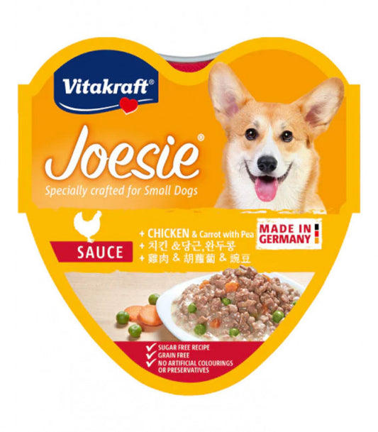 Vitakraft Adult Dog Joesie Chicken & Carrots & Pea 85 g Tray